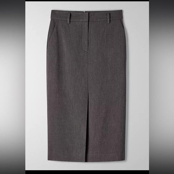 𝅺nwt Aritzia Babaton Pencil Skirt with Front Slit - Picture 9 of 11